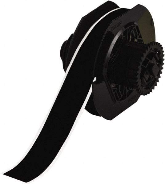 Brady - 1-1/8" Wide x 1,200" Long, Black Vinyl Tape - For BBP30 Label Printer, BBP33 Label Printer, BBP35 Multicolor Sign & Label Printer, BBP37 Color & Cut Sign & Label Printer, BradyPrinter S3100, BBP31 Sign & Label Printer - Exact Tool & Supply