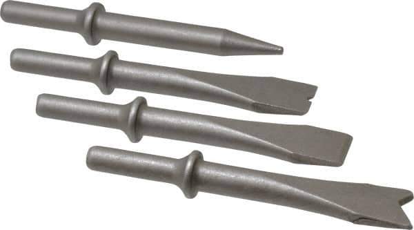 PRO-SOURCE - 5" OAL, 1-1/8" Shank Diam, Chisel Set - Round Drive, Round Shank, Alloy Steel - Exact Tool & Supply