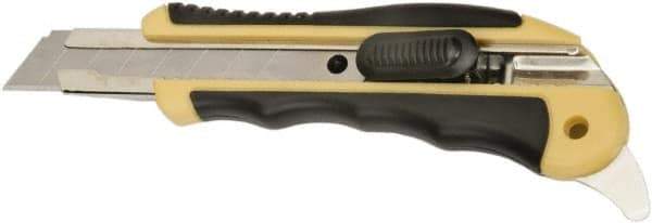 Ability One - Snap Utility Knife - 5-5/8" Steel Blade, Yellow Steel Handle - Exact Tool & Supply