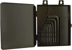 Bondhus - 15 Piece L-Key Hex Key Set - Hex Range 0.028 to 3/8", 8" OAL, Protanium High Torque Steel - Exact Tool & Supply