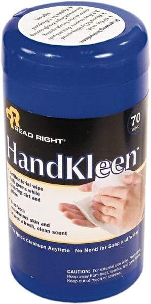 READ RIGHT - Pre-Moistened Hand Cleaning Wipes - Pop-Up, 6-1/2" x 5-1/2" Sheet Size, White - Exact Tool & Supply