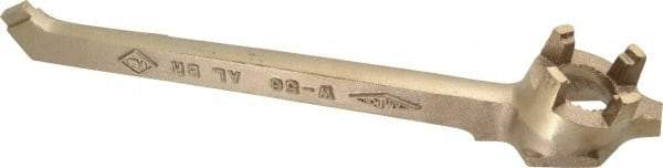 Ampco - 12" Long Aluminum Bronze Drum Plug Wrench - For Use with 3/4" and 2" Bungs, Nonsparking - Exact Tool & Supply