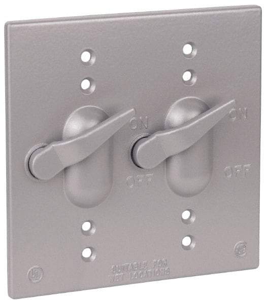 Thomas & Betts - Electrical Outlet Box Aluminum Switch Cover - Includes Gasket & Screw - Exact Tool & Supply
