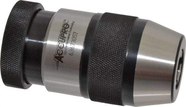 Accupro - JT6, 1/32 to 1/2" Capacity, Tapered Mount Drill Chuck - Keyless, 1.929" Sleeve Diam, 3-7/12" Open Length - Exact Tool & Supply