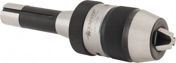 Accupro - R8, 1/32 to 1/2" Capacity, Integral Shank Drill Chuck - Keyless, Taper Shank, 1.89" Sleeve Diam, 3.228" Open Length - Exact Tool & Supply