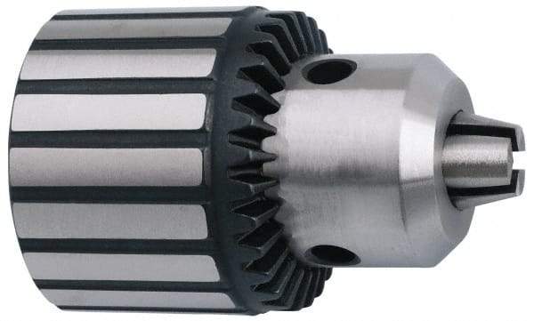 Accupro - 3/8-24, 1/32 to 1/4" Capacity, Threaded Mount Drill Chuck - Keyed, 37mm Sleeve Diam, 51mm Open Length - Exact Tool & Supply