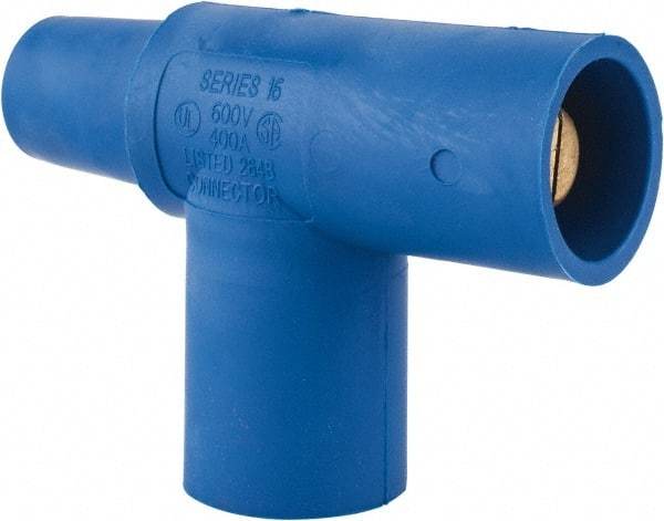 Leviton - 3R NEMA Rated, 600 Volt, 400 Amp, Female-Male-Male, Cam Type, Paralleling Tee - Blue - Exact Tool & Supply
