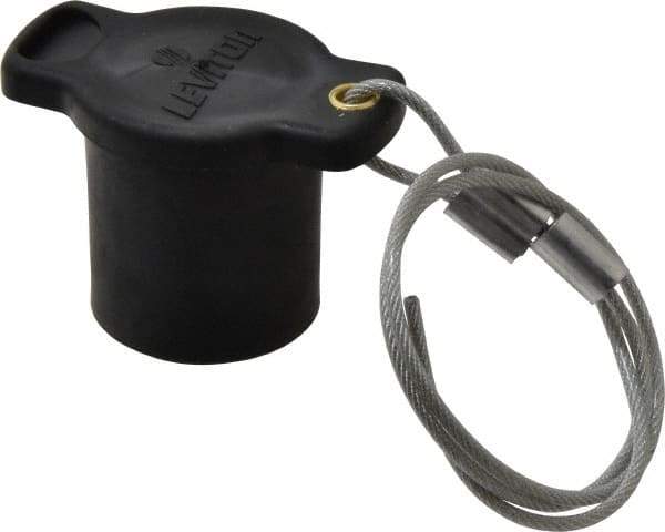 Leviton - 3R NEMA Rated, Female, Black Single Pole Protective Cap - For Use with Male Plug - Exact Tool & Supply