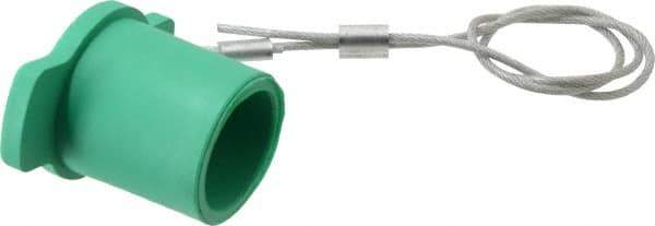 Leviton - 3R NEMA Rated, Female, Green Single Pole Protective Cap - For Use with Male Plug - Exact Tool & Supply