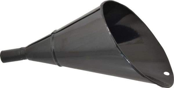 Value Collection - 2 Qt Capacity Steel Funnel - 1" Tip OD, 4" Straight Spout, Black - Exact Tool & Supply