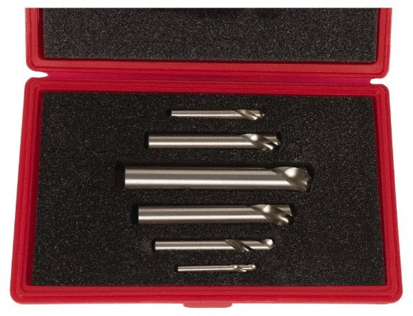 Cleveland - 6 Piece 90° 1/4 to 1" Spotting Drill Set - Exact Tool & Supply