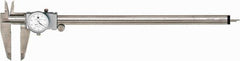 TESA Brown & Sharpe - 0" to 12" Range, 0.001" Graduation, 0.1" per Revolution, Dial Caliper - White Face, 2.5" Jaw Length - Exact Tool & Supply