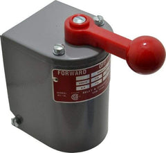 Made in USA - 1 Phase, 230 VAC/VDC Input Volt, Maintained (MA), Enclosed Drum Switch - 4 Inch Wide x 2-1/2 Inch Deep x 4-1/2 Inch High, CSA Certified, UL Listed - Exact Tool & Supply