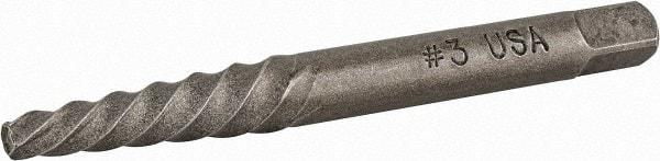 Cleveland - Spiral Flute Screw Extractor - #3 Extractor for 5/16 to 7/16" Screw, 2-11/16" OAL - Exact Tool & Supply