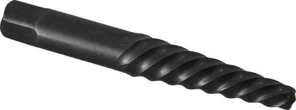 Cleveland - Spiral Flute Screw Extractor - #5 Extractor for 9/16 to 3/4" Screw, 3-3/8" OAL - Exact Tool & Supply