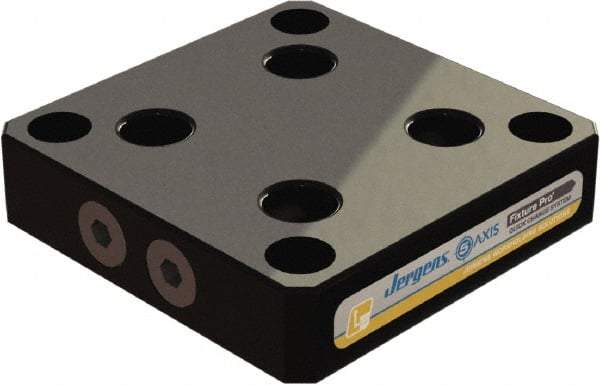 Jergens - 130mm Long x 130mm Wide x 30mm High Aluminum Fixture Plate - 30mm Plate Thickness - Exact Tool & Supply