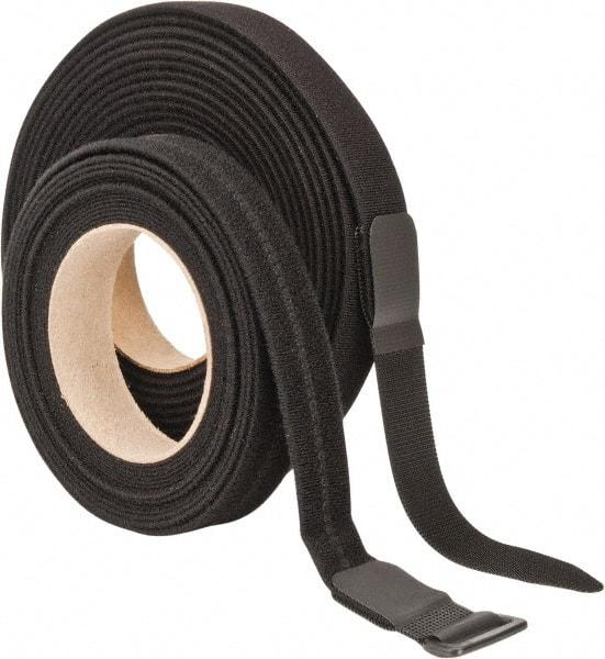 VELCRO Brand - 22 Piece 1" Wide x 5 Yd Long Self Fastening Tie/Strap Kit - Roll, Black - Exact Tool & Supply