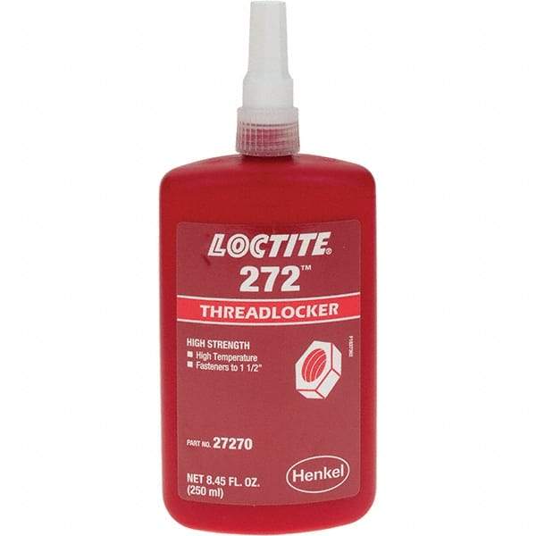 Loctite - 250 mL, Red, High Strength Threadlocker - Series 272 - Exact Tool & Supply