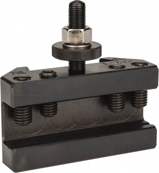 Aloris - Series CA, #2 Boring, Turning & Facing Tool Post Holder - 14 to 20" Lathe Swing, 2-1/2" OAH, 1" Max Tool Cutting Size, 1-13/16" Centerline Height - Exact Tool & Supply