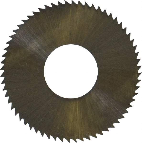 Controx - 1" Diam x 0.014" Blade Thickness x 3/8" Arbor Hole Diam, 64 Tooth Slitting and Slotting Saw - Arbor Connection, Right Hand, Uncoated, High Speed Steel, Concave Ground - Exact Tool & Supply