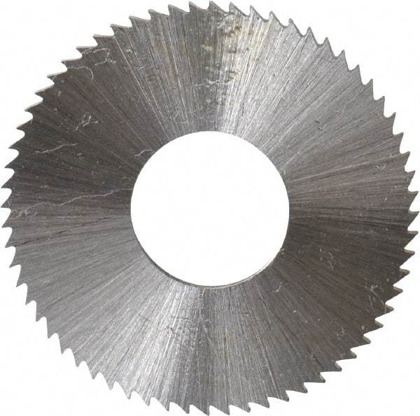 Controx - 1" Diam x 0.04" Blade Thickness x 3/8" Arbor Hole Diam, 64 Tooth Slitting and Slotting Saw - Arbor Connection, Right Hand, Uncoated, Cobalt, Concave Ground, Contains Keyway - Exact Tool & Supply