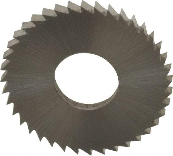 Controx - 1" Diam x 0.0781" Blade Thickness x 3/8" Arbor Hole Diam, 40 Tooth Slitting and Slotting Saw - Arbor Connection, Right Hand, Uncoated, Cobalt, Concave Ground, Contains Keyway - Exact Tool & Supply