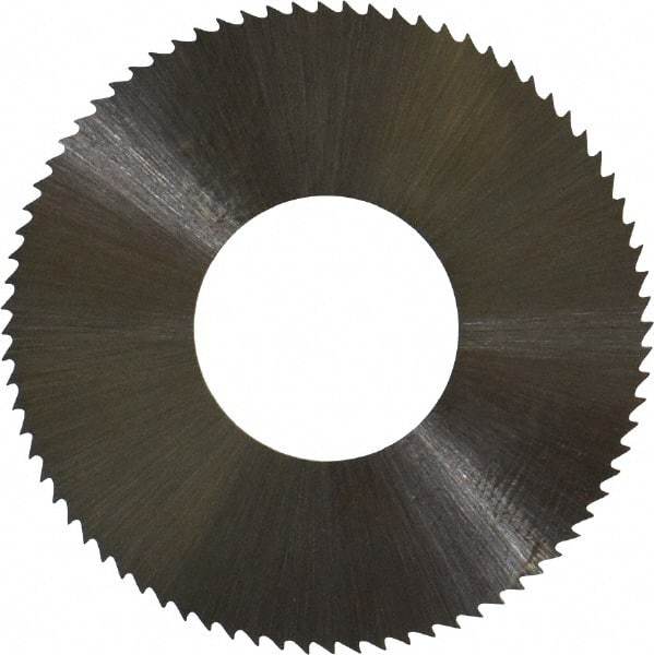 Controx - 1-1/4" Diam x 0.02" Blade Thickness x 1/2" Arbor Hole Diam, 80 Tooth Slitting and Slotting Saw - Arbor Connection, Right Hand, Uncoated, High Speed Steel, Concave Ground - Exact Tool & Supply