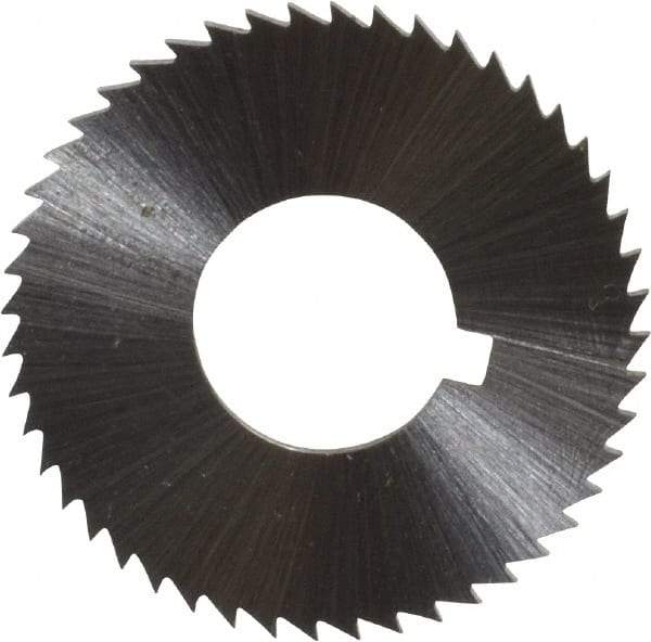 Controx - 1-1/4" Diam x 0.0469" Blade Thickness x 1/2" Arbor Hole Diam, 48 Tooth Slitting and Slotting Saw - Arbor Connection, Right Hand, Uncoated, Cobalt, Concave Ground, Contains Keyway - Exact Tool & Supply
