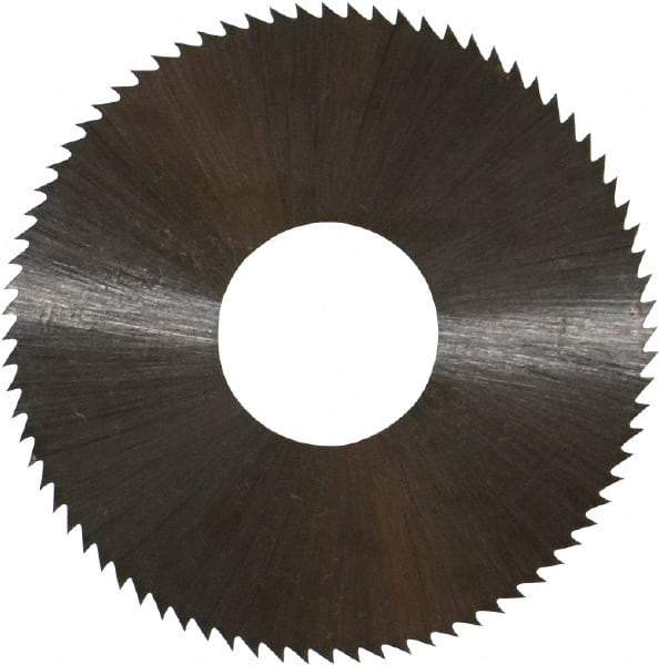 Controx - 1-1/2" Diam x 0.014" Blade Thickness x 1/2" Arbor Hole Diam, 80 Tooth Slitting and Slotting Saw - Arbor Connection, Right Hand, Uncoated, High Speed Steel, Concave Ground - Exact Tool & Supply