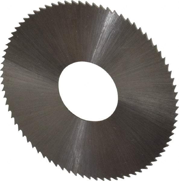 Controx - 1-1/2" Diam x 0.018" Blade Thickness x 1/2" Arbor Hole Diam, 80 Tooth Slitting and Slotting Saw - Arbor Connection, Right Hand, Uncoated, High Speed Steel, Concave Ground - Exact Tool & Supply