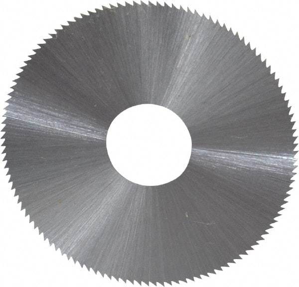 Controx - 1-3/4" Diam x 0.01" Blade Thickness x 1/2" Arbor Hole Diam, 120 Tooth Slitting and Slotting Saw - Arbor Connection, Right Hand, Uncoated, High Speed Steel, Concave Ground - Exact Tool & Supply