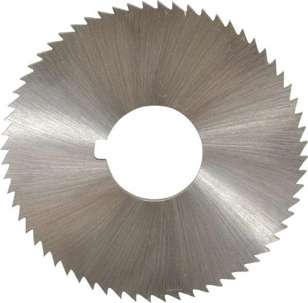 Controx - 2" Diam x 1/16" Blade Thickness x 5/8" Arbor Hole Diam, 64 Tooth Slitting and Slotting Saw - Arbor Connection, Right Hand, Uncoated, Cobalt, Concave Ground, Contains Keyway - Exact Tool & Supply