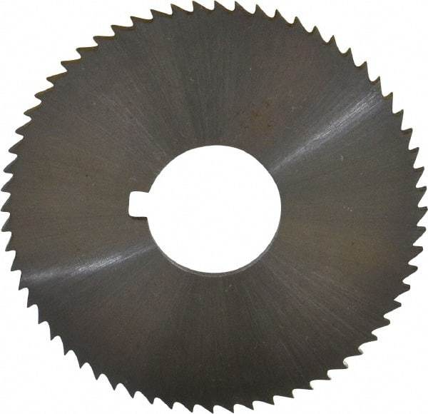 Controx - 2" Diam x 0.0781" Blade Thickness x 5/8" Arbor Hole Diam, 64 Tooth Slitting and Slotting Saw - Arbor Connection, Right Hand, Uncoated, Cobalt, Concave Ground, Contains Keyway - Exact Tool & Supply