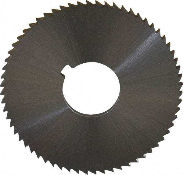 Controx - 2" Diam x 0.0938" Blade Thickness x 5/8" Arbor Hole Diam, 64 Tooth Slitting and Slotting Saw - Arbor Connection, Right Hand, Uncoated, Cobalt, Concave Ground, Contains Keyway - Exact Tool & Supply