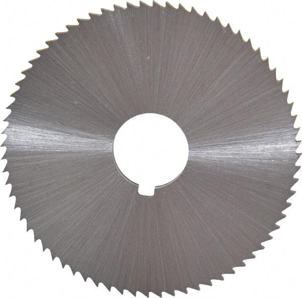 Controx - 2-1/2" Diam x 0.0938" Blade Thickness x 5/8" Arbor Hole Diam, 72 Tooth Slitting and Slotting Saw - Arbor Connection, Right Hand, Uncoated, Cobalt, Concave Ground, Contains Keyway - Exact Tool & Supply
