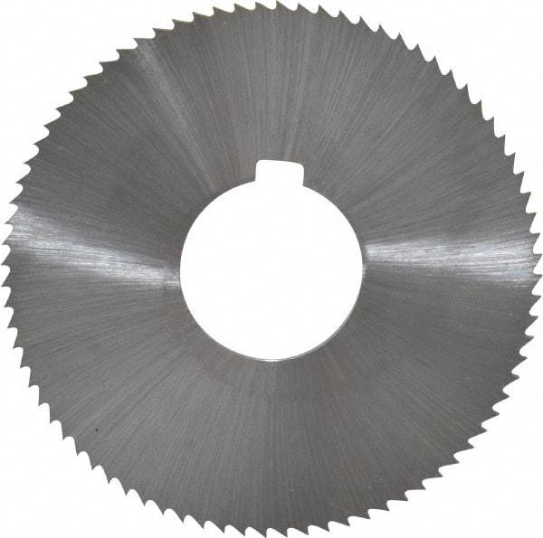 Controx - 3" Diam x 0.0781" Blade Thickness x 1" Arbor Hole Diam, 80 Tooth Slitting and Slotting Saw - Arbor Connection, Right Hand, Uncoated, Cobalt, Concave Ground, Contains Keyway - Exact Tool & Supply