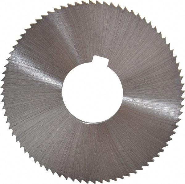 Controx - 3" Diam x 1/8" Blade Thickness x 1" Arbor Hole Diam, 80 Tooth Slitting and Slotting Saw - Arbor Connection, Right Hand, Uncoated, Cobalt, Concave Ground, Contains Keyway - Exact Tool & Supply