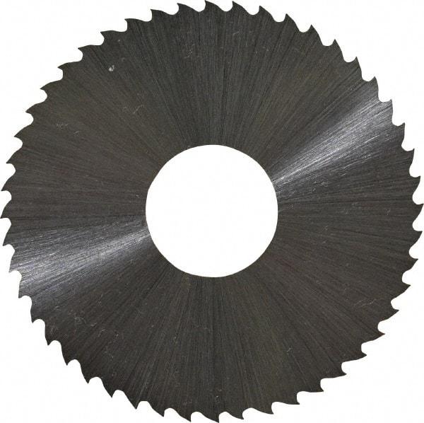 Controx - 2" Diam x 0.02" Blade Thickness x 5/8" Arbor Hole Diam, 48 Tooth Slitting and Slotting Saw - Arbor Connection, Right Hand, Uncoated, High Speed Steel, 15° Rake, Concave Ground - Exact Tool & Supply