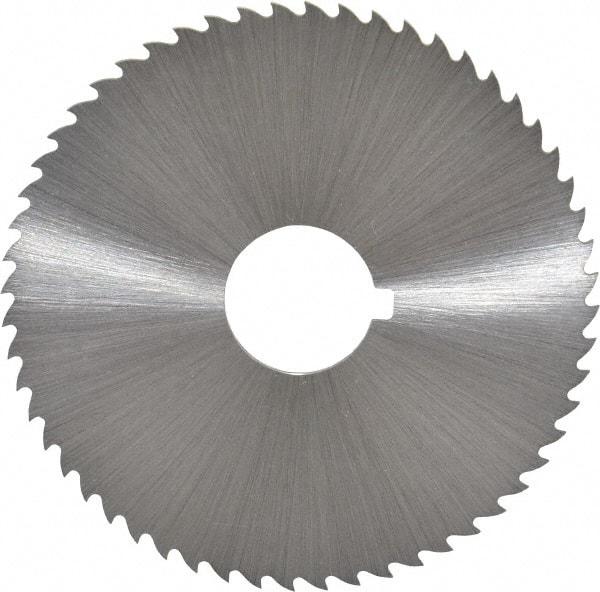 Controx - 2-1/2" Diam x 0.04" Blade Thickness x 5/8" Arbor Hole Diam, 56 Tooth Slitting and Slotting Saw - Arbor Connection, Right Hand, Uncoated, Cobalt, 15° Rake, Concave Ground, Contains Keyway - Exact Tool & Supply