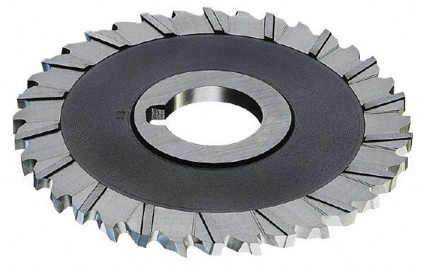 Controx - 4" Blade Diam x 1/4" Blade Thickness, 1" Hole, 36 Teeth, Cobalt Side Chip Saw - Staggered Tooth, Arbor Connection, Right Hand Cut, Uncoated, with Keyway - Exact Tool & Supply