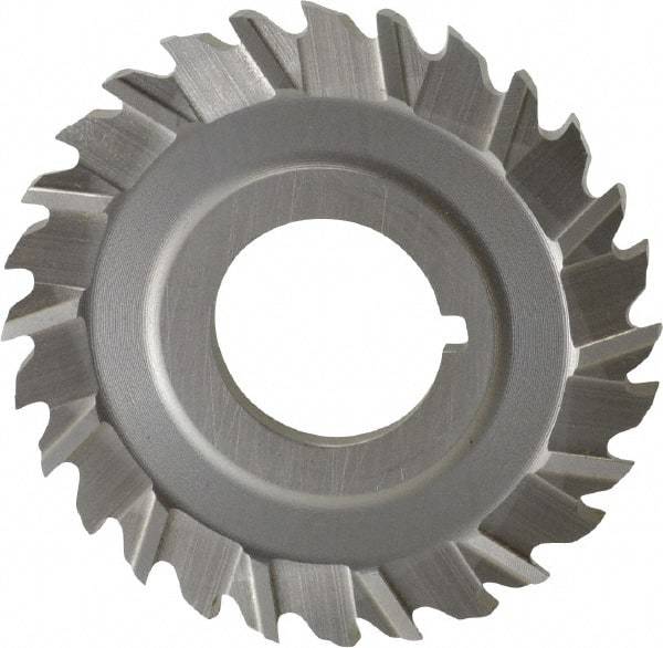 Controx - 2-1/2" Blade Diam x 1/8" Blade Thickness, 7/8" Hole, 28 Teeth, Cobalt Side Chip Saw - Staggered Tooth, Arbor Connection, Right Hand Cut, Uncoated, with Keyway - Exact Tool & Supply