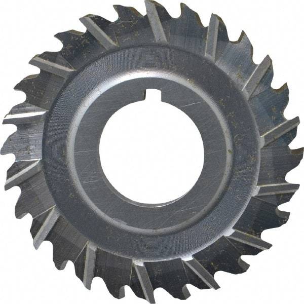 Controx - 2-1/2" Blade Diam x 3/16" Blade Thickness, 7/8" Hole, 28 Teeth, Cobalt Side Chip Saw - Staggered Tooth, Arbor Connection, Right Hand Cut, Uncoated, with Keyway - Exact Tool & Supply