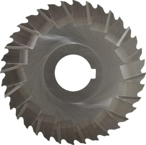Controx - 4" Blade Diam x 1/16" Blade Thickness, 1" Hole, 36 Teeth, Cobalt Side Chip Saw - Staggered Tooth, Arbor Connection, Right Hand Cut, Uncoated, with Keyway - Exact Tool & Supply
