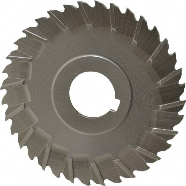 Controx - 4" Blade Diam x 1/8" Blade Thickness, 1" Hole, 36 Teeth, Cobalt Side Chip Saw - Staggered Tooth, Arbor Connection, Right Hand Cut, Uncoated, with Keyway - Exact Tool & Supply
