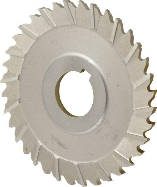 Controx - 4" Blade Diam x x 0.1563" Blade Thickness, 1" Hole, 36 Teeth, Cobalt Side Chip Saw - Staggered Tooth, Arbor Connection, Right Hand Cut, Uncoated, with Keyway - Exact Tool & Supply