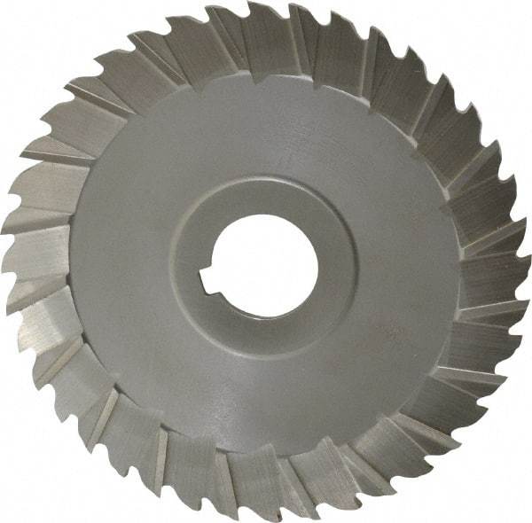 Controx - 5" Blade Diam x 1/8" Blade Thickness, 1" Hole, 40 Teeth, Cobalt Side Chip Saw - Staggered Tooth, Arbor Connection, Right Hand Cut, Uncoated, with Keyway - Exact Tool & Supply