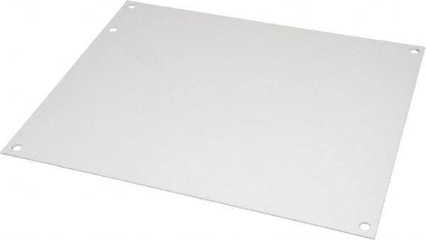 Cooper B-Line - 8-1/4" OAW x 10-1/4" OAH Powder Coat Finish Electrical Enclosure Nonperforated Panel - 12" x 10" Box, 14 Gauge Steel, Use with 12104-1/12106 RHC/12106-1 - Exact Tool & Supply