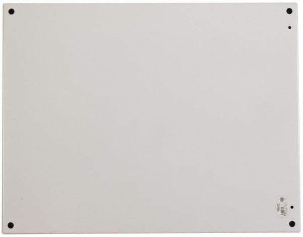 Cooper B-Line - 20-7/8" OAW x 32-7/8" OAH Powder Coat Finish Electrical Enclosure Flanged Panel - 36" x 24" Box, 12 Gauge Steel, Use with 362412RHC - Exact Tool & Supply