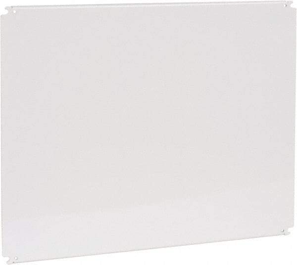 Cooper B-Line - 22" OAW x 28" OAH Powder Coat Finish Electrical Enclosure Nonperforated Panel - 30" x 24" Box, 12 Gauge Steel, Use with 243010-SD/24308-SD/302410-SD/302410-SDW/302412-SD/302412-SDW/302420-SD/302420-SDW/30248-FM/30248-SD/30248-SDW - Exact Tool & Supply
