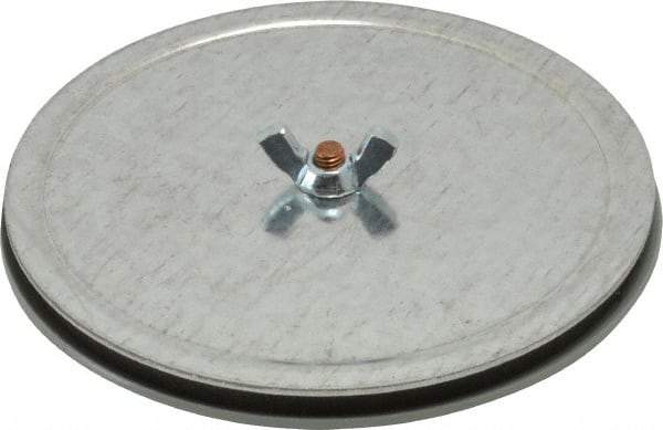Cooper B-Line - 3" Conduit, 4, 12, 13, 3R NEMA Rated, Electrical Enclosure Steel Hole Seal - ANSI 61/UL Listed, Includes Oil-Resistant Gasket, Plated Stud & Wing Nut - Exact Tool & Supply